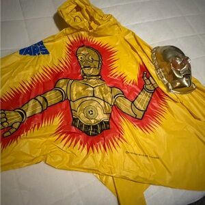 Vintage 1977 Star Wars C-3PO Poncho + Mask OG Fox HTF